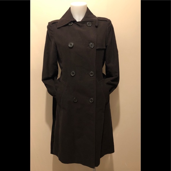GAP LONGLINE BUTTON BELTED BROWN COAT🧥size S - Picture 8 of 17